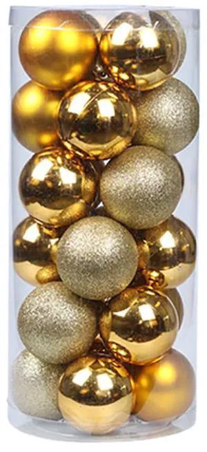 Christmas Tree Ornaments Balls - Pack of 24pcs Shatterproof Christmas Ball Ornaments Xmas Bulbs Decorations Set for Xmas Tree Balls Decorative Hanging Ornament Gold Christmas Tree Ornaments Balls - Pack of 24pcs Shatterproof Christmas Ball Ornaments Xmas Bulbs Decorations Set for Xmas Tree Balls Decorative Hanging Ornament Gold