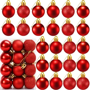 24 Count Small Red Christmas Ornaments Balls, Mini Red Ornaments for Mini Christmas Tree, Small Shatterproof Valentine Tree Decorative Hanging Bulbs Ball for Xmas Outdoor Party Decorations, 1.2 inch 24 Count Small Red Christmas Ornaments Balls, Mini Red Ornaments for Mini Christmas Tree, Small Shatterproof Valentine Tree Decorative Hanging Bulbs Ball for Xmas Outdoor Party Decorations, 1.2 inch