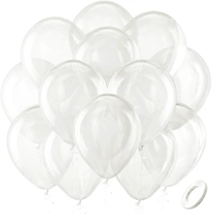 Clear Balloons Latex Round Helium Party Balloons 100 Pack 12 inch | Transparent Balloons for Wedding Bridal Shower Birthday Bubble Party Decoration Clear Balloons Latex Round Helium Party Balloons 100 Pack 12 inch | Transparent Balloons for Wedding Bridal Shower Birthday Bubble Party Decoration