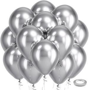 Bezente Silver Metallic Chrome Latex Round Helium Balloons 100 Pack 12 inch | Silver Balloons for Graduation Wedding Retirement Birthday Bachelorette Engagement Party Decorations Bezente Silver Metallic Chrome Latex Round Helium Balloons 100 Pack 12 inch | Silver Balloons for Graduation Wedding Retirement Birthday Bachelorette Engagement Party Decorations