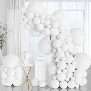 White Balloon Garland Arch Kit, 143Pcs Different Sizes Matte Latex Balloons Decoration Kit for Wedding Baby Shower Birthday Bridal Shower Graduation Party Decorations White Balloon Garland Arch Kit, 143Pcs Different Sizes Matte Latex Balloons Decoration Kit for Wedding Baby Shower Birthday Bridal Shower Graduation Party Decorations