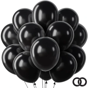 Black Balloons, Party Balloon 12 Inch for Graduations Party Decorations, Black History Month, Birthday, Wedding, Baby Shower, Graduation Decorations, 65pcs Black Balloons, Party Balloon 12 Inch for Graduations Party Decorations, Black History Month, Birthday, Wedding, Baby Shower, Graduation Decorations, 65pcs