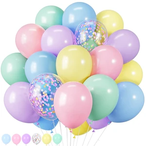 Pastel Balloons Easter Party Balloon, 65pcs 12 Inch Light Rainbow Colorful Latex Confetti Balloons for Easter Birthday Baby Shower Bridal Wedding Party Decoration Pastel Balloons Easter Party Balloon, 65pcs 12 Inch Light Rainbow Colorful Latex Confetti Balloons for Easter Birthday Baby Shower Bridal Wedding Party Decoration