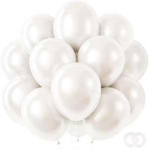 Pearl White Balloons 65pcs, 12 Inch Party Balloon with Ribbons for Wedding Engagement Anniversary Bridal Baby Shower Birthday Party Decoration Pearl White Balloons 65pcs, 12 Inch Party Balloon with Ribbons for Wedding Engagement Anniversary Bridal Baby Shower Birthday Party Decoration