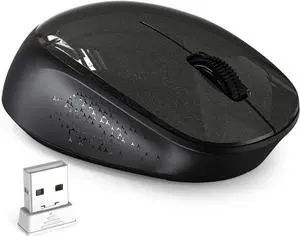 Portable Wireless Mouse, 2.4GHz Silent with USB Receiver, Optical USB Mouse