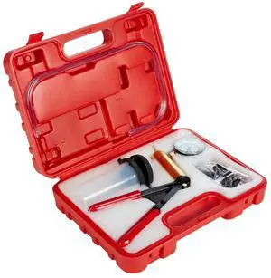 HAND VACUUM PUMP HELD BRAKE BLEEDER TESTER SET BLEED CAR MOTORBIKE BLEEDING KIT