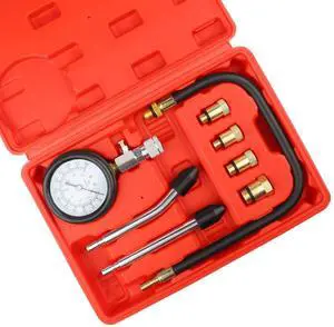 Petrol Engine Cylinder Compression Tester Kit for Automotive Motorcycle Tool Kit