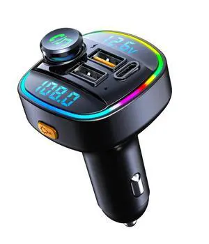 Car Wireless FM Transmitter Adapter USB PD Charger AUX Hands-Free Bluetooth 5.0