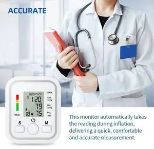 2025 Digital Automatic Blood Pressure Monitor Upper Arm BP Machine Heart Rate MM