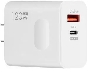 120W GaN Fast Charger PD USB-C Wall Charger Adapter For iPhone Samsung Universal