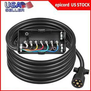 7 Way Trailer Plug Weatherproof Trailer Wiring Harness, Heavy Duty Weatherproof