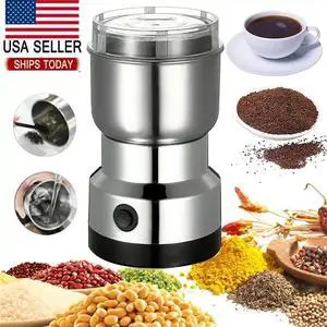 MINI Electric Coffee Bean Grinder Nut Seed Herb Grind Spice Crusher Mill Blender
