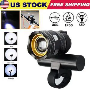 Rechargeable LED MTB Bicycle Light Racing Bike Front Headlight Handlebar Mount