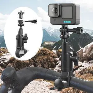 Motorcycle Bike Handlebar Mount Clamp for Insta360 X5 GoPro 13 DJI Action 5 pro