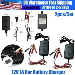 2X Car Battery Charger Maintainer 12V Trickle RV for Truck Motorcycle ATV Auto