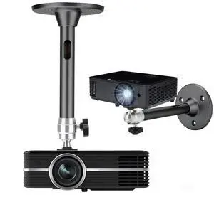 Universal 7" LCD DLP Mini Projector Ceiling Wall Mount Bracket Aluminium Holder Black