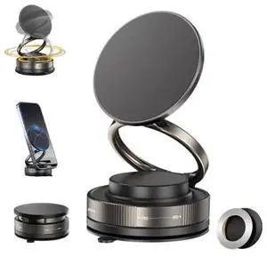 360° Vacuum Magnetic Phone Holder Suction Cup Car Mount with Foldable Stand LOT 360° Vacuum Magnetic Phone Holder Suction Cup Car Mount with Foldable Stand LOT