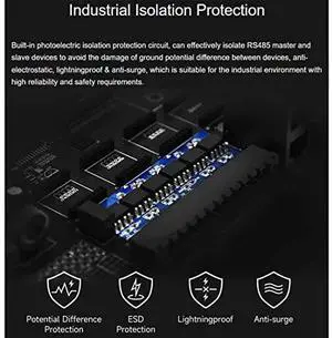 waveshare Industrial Isolated 8-ch RS485 Hub, Extend 8-ch RS485 Slave Ports via 1-ch RS485 Master Port,with Isolation and Relay,Support Rail-Mount, 300~460800bps (Self-Adaptive) Baud Rate, DC 9~24V waveshare Industrial Isolated 8-ch RS485 Hub, Extend 8-ch RS485 Slave Ports via 1-ch RS485 Master Port,with Isolation and Relay,Support Rail-Mount, 300~460800bps (Self-Adaptive) Baud Rate, DC 9~24V