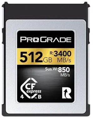 ProGrade Digital Memory Card - CFexpress 4.0 Type B for Cameras | Optimized for Express Transfer of Files & Large Storage | 512GB Gold Series ProGrade Digital Memory Card - CFexpress 4.0 Type B for Cameras | Optimized for Express Transfer of Files & Large Storage | 512GB Gold Series