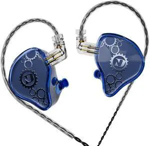 ND Venus in Ear Monitor Headphones, 10mm Double Magnetic Dynamic Driver IEM Earphones, HiFi Wired Gaming Earbuds, 2 Pin Detachable Cable (Without Mic, Blue, 3.5mm Plug) ND Venus in Ear Monitor Headphones, 10mm Double Magnetic Dynamic Driver IEM Earphones, HiFi Wired Gaming Earbuds, 2 Pin Detachable Cable (Without Mic, Blue, 3.5mm Plug)