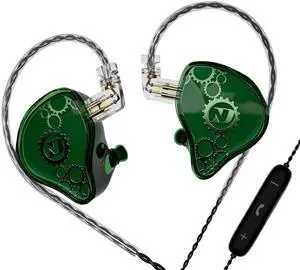 ND Venus in Ear Monitor Headphones, 10mm Double Magnetic Dynamic Driver IEM Earphones, HiFi Wired Gaming Earbuds, 2 Pin Detachable Cable (with Mic, Green, 3.5mm Plug) ND Venus in Ear Monitor Headphones, 10mm Double Magnetic Dynamic Driver IEM Earphones, HiFi Wired Gaming Earbuds, 2 Pin Detachable Cable (with Mic, Green, 3.5mm Plug)