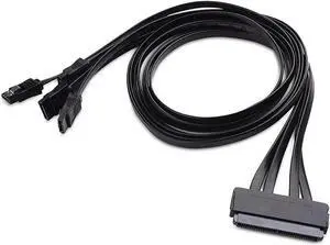 Internal SCSI SAS SFF-8484 Host to 4 x SATA Target,SAS Controller to SATA Device,SAS 32 pin to SATA Breakout Adapter Converter Cable -1.64ft