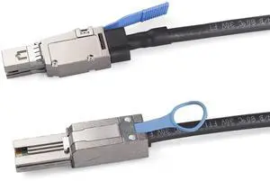 SFF-8644 to SFF-8088 Mini SAS HD Cable, 6Gbps External 26Pin SAS2.0 Hybrid Cable for RAID/Server/Data Center, 100-Ohm, 1.5m/4.9ft