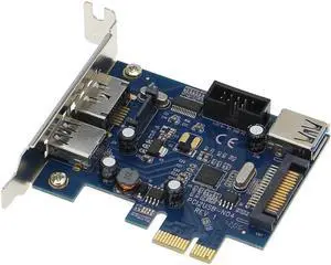 External USB3.0 Port Power eSATA Port Internal USB 3.0 9pin USB Header PCIe Card With 15pin SATA Power Socket (NEC / Renesas uP