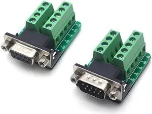 DB9 DSUB 9 Pin Male and Female Adapter RS232 to Terminal Board Signal Module