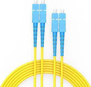Fiber Patch Cable SC to SC Single-Mode Jumper Single  Fiber Optic Duplex Cord for SFP Transceiver