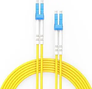 Fiber Patch Cable with LC to LC, G652D Singlemode Duplex Fiber Optic Jumper Cord Universal Compatibility for Fiber Transceiver High-Speed Data Transfer