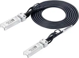 10G SFP+ DAC 3m Twinax Cable for High-Speed Data Transfer 10G SFP+ to SFP+ Direct Attach Copper Patch Passive Cable Up to 10 Gb/s bi-directional data links, AC coupled inputs and outputs