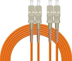 SC to SC Fiber Patch Cable, Multimode Duplex 50/125um OM2 Fiber Jumper- SC/UPC-SC/UPC Patch Cords Orange