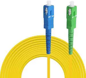 SC/UPC-SC/APC Singlemode Simplex Fiber Optic Patch Cable - SC to SC SM Fiber Jumper - Fiber Optic Internet Cable