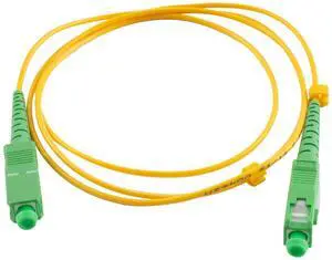Fiber Cable,  SC/APC-SC/APC Fiber Jumper Singlemode Simplex - SC to SC 9/125 Fiber Optic Patch Cable - Fiber Optic Internet Cord