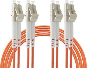 LC to LC Fiber Patch Cable,  Multimode Duplex 50/125um OM2- LC/UPC Fiber Jumper Patch Cords Orange