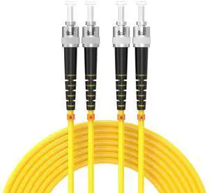 ST/UPC-ST/UPC Single-Mode Fiber Optic Cable ST to ST OS2 Jumper Optical Patch Cord Duplex 9/125um Yellow