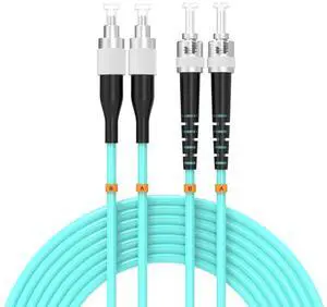 OM3 FC/UPC to ST/UPC Fiber Patch Cable  10BG Multimode Duplex Jumper 50/125m Optical Patch Cord