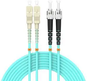 OM3  Fiber Patch Cable  SC/UPC to ST/UPC , 10Gb/Gigabit MultiMode Duplex Jumper, 50/125m LSZH Fiber Optic Cable Cord for SFP Transceiver