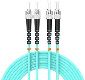 OM3 Fiber Patch Cable ST/UPC to ST/UPC 10BG/Gigabit Multimode Duplex Jumper 50/125m Optical Patch Cord