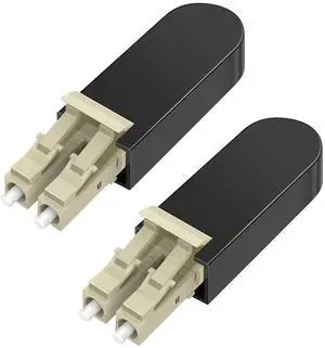 Fiber Optic Loopback Cable LC/UPC Multimode Duplex - 50/125m,Fiber Loopback Testers Connectors Adapter,in Testing 10G 40G Interface Transceivers(2 Pack)