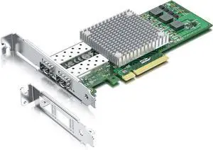 10Gtek 10Gb PCI-E NIC Network Card, with Broadcom BCM57810S Chipset, Dual SFP+ Port, PCI Express Ethernet LAN Adapter Support Windows Server/Windows/Linux/VMware
