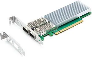 100GbE Converged Network Card with Intel E810-CAM2 Controller, Dual QSFP28 Ports, PCIe 4.0 x16, Compare to Intel E810-CQDA2
