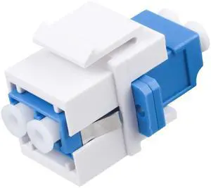 10-Pack LC/UPC Fiber Optic Coupler Keystone Jack Modular for Patch Panels and Wall Plates Fiber Optic Cable Adapter LC Duplex Singlemode