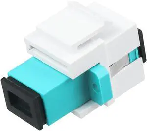 10-Pack SC/OM3 Fiber Optic Coupler Keystone Jack Modular for Patch Panels and Wall Plates Fiber Optic Cable Adapter SC Multimode