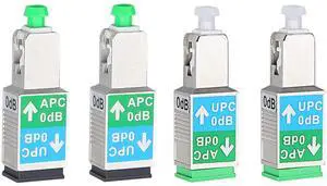 2 SCUPC Male to SCAPC Female & 2 SCAPC Male to SCUPC Female Fiber Optic Adapter Singlemode SM 9/125 Hybrid Optical Converter Connector Coupler
