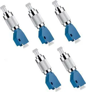 5 Pack FC Male to LC Female Adapter Fiber Optic Connector Visual Fault Locator Fiber Adapter for Fiber Tester Single Mode 9/125um Optical Adapter