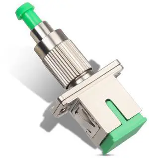 FCAPC Male to SCAPC Female Fiber Optic Adapter SingleMode Connector Hybrid Optical Coupler, Flange-Type Adapter