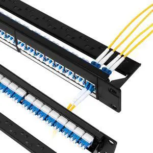 1U Rack-Mount Fiber Patch Panel 48Port LC OS2 with LC-UPC Singlemode Fiber Coupler Keystone Jack Modular (Included Rack Screws) 1U Rack-Mount Fiber Patch Panel 48Port LC OS2 with LC-UPC Singlemode Fiber Coupler Keystone Jack Modular (Included Rack Screws)