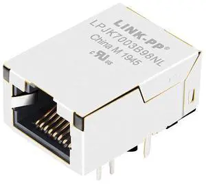 1840718-6 For Embedded Board Gigabit Low-Profile RJ45 Female Connector With LED